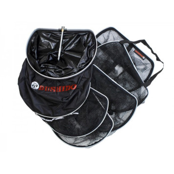 Садок BUSHIDO накопительный (алюм. кольца) прорезиненный полукруглый