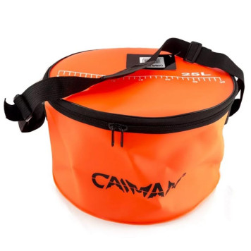 Ведро складное круглое Caiman EVA 25 л Ф35 см с линейкой