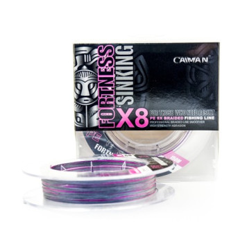Шнур Caiman Fortness sinking 8PE silver rose 150 м