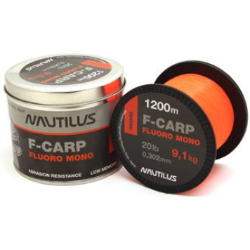 Леска NAUTILUS F-Carp Fluoro Mono Orange, 1200 м
