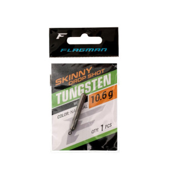 Грузило вольфрамовое Flagman Tungsten Skinny Drop Shot-1