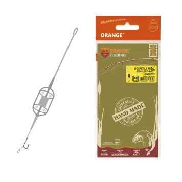 Оснастка карповая Orange Carp №51 Spider Flat Method Leadcore под бойл