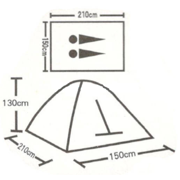 Двухместная туристическая палатка LANYU 1626-1