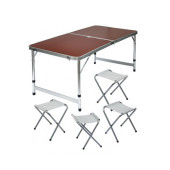 Набор BoyaBy стол складной + 4 стула,телескопические ножки