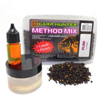 Методный микс пеллетсов CarpHunter Method mix Pellets + Fluoro + Liquid-3