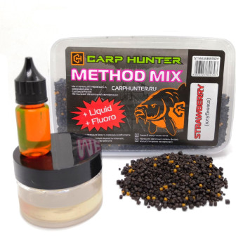 Методный микс пеллетсов CarpHunter Method mix Pellets + Fluoro + Liquid-4