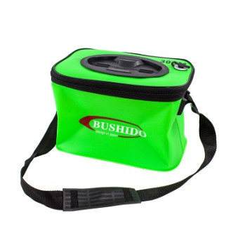 Кан BUSHIDO зеленый прямоугольный с ручками и ремнем 35*21*20 см