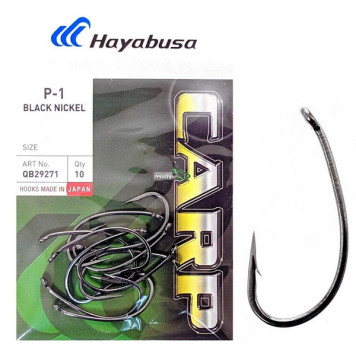 Крючки карповые Hayabusa P-1 Black Nickel
